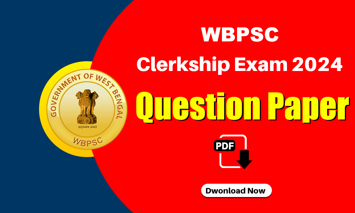 WBPSC Clerkship Question Paper Download