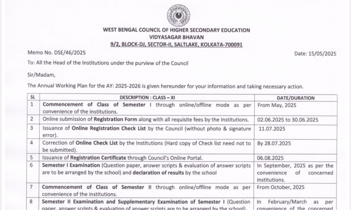 HS Semester Date 2026